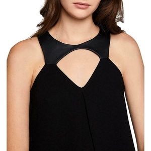 BCBGeneration Mixed Media Faux Leather Dress